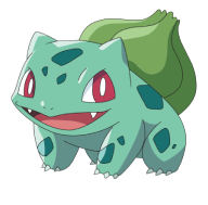 Bulbassauro é um pokemon de quatro patas que representa um animal com uma planta nas costas